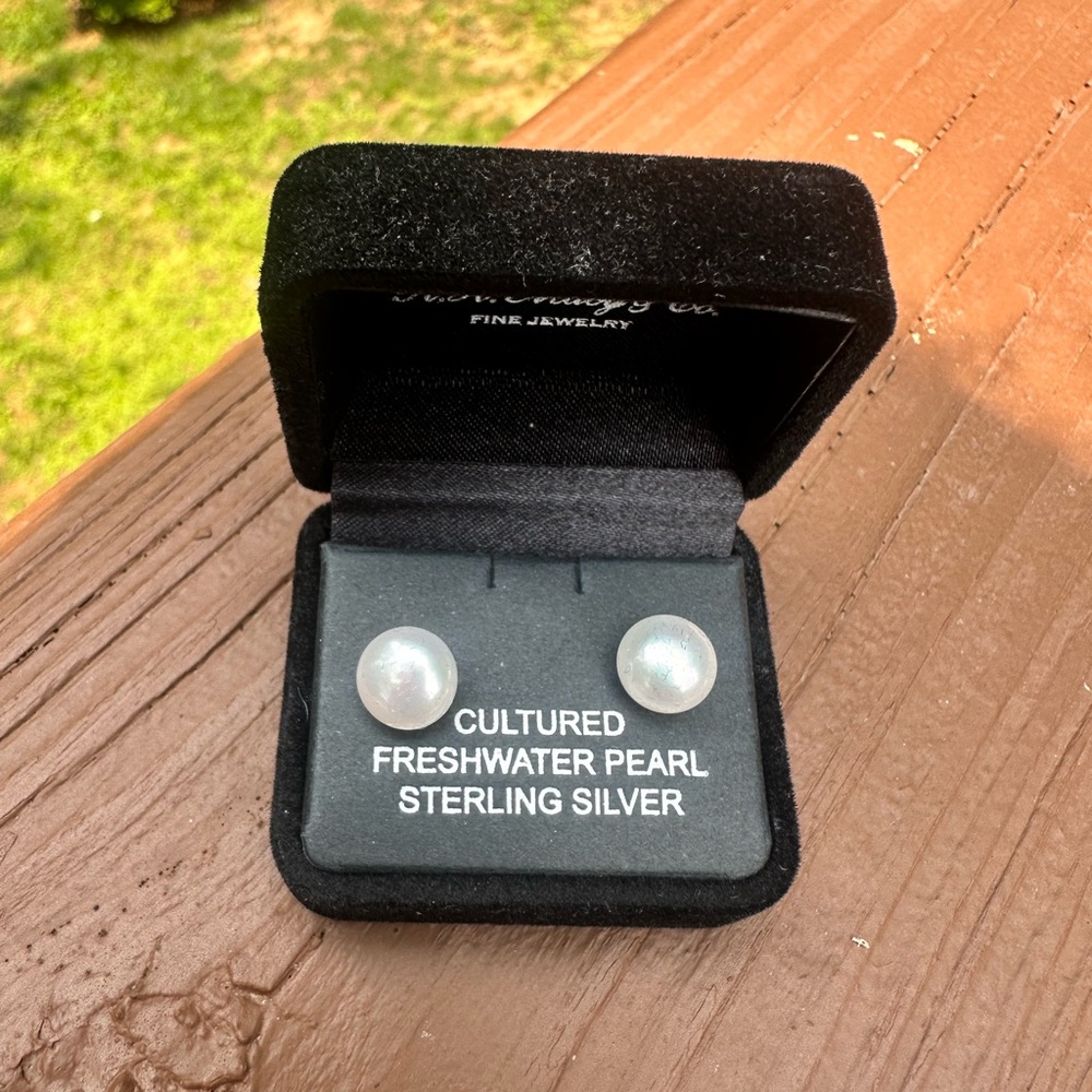Macy's Cultured Freshwater Pearl Sterling Silver Earrings